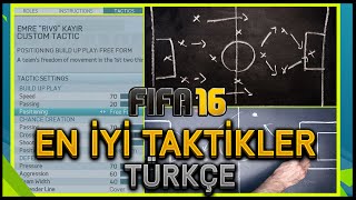 Riv9 FIFA 16 DERS ViDEOLARI EN ETKİLİ TAKTİKLER TALİMATLAR CUSTOM TAKTİK [upl. by Yehsa]