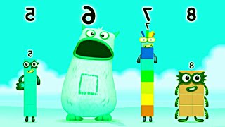 Numberblocks Learning Academy 124  Numberblocks 5 7 8 6  Numberblocks Magic Run  Numberblocks [upl. by Biagi]