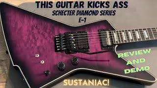 Schecter Diamond Series E1  Review And Demo  This Guitar Kicks A [upl. by Nwahsd]