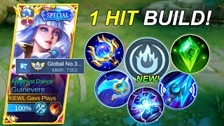 TOP 1 GLOBAL GUINEVERE BEST 1 HIT BUILD amp EMBLEM 2024  MUST TRY   MLBB [upl. by Nannette847]