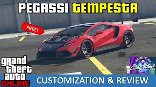 Pegassi Tempesta Lamborghini Huracan Best Customization amp Review  GTA 5 Online Poduim Car Review [upl. by Llenrod]