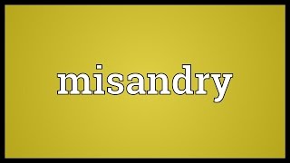 Misandry Meaning [upl. by Ahsiuqel]