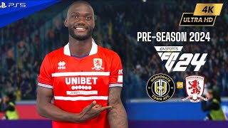 EA FC 24  Harrogate Town vs Middlesbrough  Preseason 2024 ft Latte Lath Burgzorg  PS5™ 4K60 [upl. by Rust855]