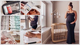 NESTING VLOG  33 WEEKS  Prepping The Bedside Nursery Baby amp Postpartum Haul Shower Routine [upl. by Patty]