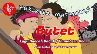 Vokal Lagu Butet  Daerah Batak  Lirik Karaoke  Kelas 6 Tema 7 [upl. by Nnaik787]