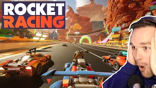 TRYING FORTNITE ROCKET RACING Best New Racing Game [upl. by Aisad903]