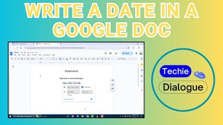 How to Write a Date in a Google Docs [upl. by Adnic]