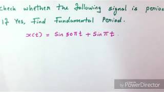 Periodic and non periodic signals solved examples continuous Part 3 [upl. by Meir582]