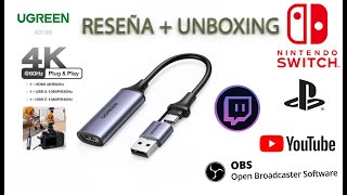 Capturadora de video UGREEN  lo probamos en OBS [upl. by Icat38]