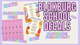 BLOXBURG SCHOOL DECALS  PASTEL CLASSROOM SIGNS  Roblox  Nataya MiShel [upl. by Paco828]