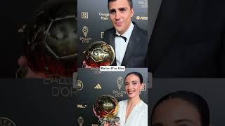 2024 Ballon d’Or Moments Men’s amp Women’s Winners Kiss the Trophy shorts [upl. by Cud]