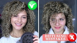 4 CURLY HAIR DIFFUSING MISTAKES THAT EVERYONE MAKES  HOW TO FIX THEM [upl. by Attenej]