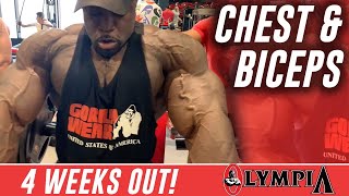 Brandon Curry Chest amp Bicep Workout 4 WEEKS OUT 2020 Mr Olympia [upl. by Dnalyk604]