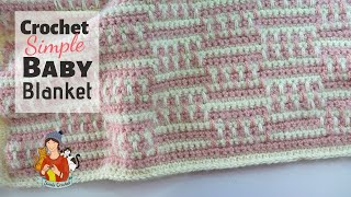 Crochet Fast And Simple Baby Blanket Tutorial [upl. by Yatnoed391]