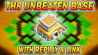 Best TH8 Base for WarCWLTrophy 2024  Town Hall 11 Base with Replays amp Link COC [upl. by Kantos]