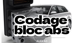 Launch  codage en ligne bloc ABS Audi A3 8P [upl. by Anaeda]