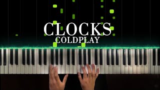 Coldplay  Clocks  piano cover  Free sheet music [upl. by Brockie]