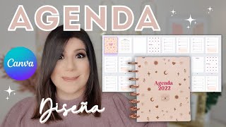 CREA tu propia AGENDA en CANVA ⭐️ Te regalo la plantilla [upl. by Prisilla803]