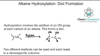 Alkene Hydroxylation Diol Formation [upl. by Burd]