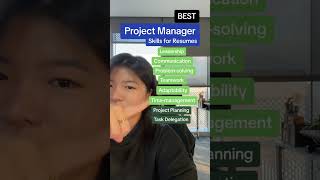 Best Project Manager Skills for Resumes [upl. by Ehtnax905]