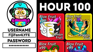 Logging Into 100 BLOX FRUITS Accounts In 24 Hours [upl. by Zeuqram6]