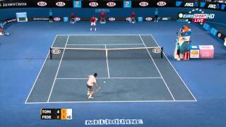 Australian Open 2012 R4  Federer vs Tomic HD 1080p highlights [upl. by Arreik]