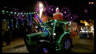 1 Te Kortenberg Kerstverlichting Tractors Lichtstoet  Everberg aan Café T Pleintje [upl. by Eerrehs]