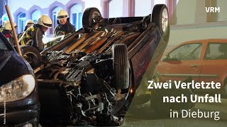 Frau überschlägt sich mit Auto in Dieburg [upl. by Enelyk301]