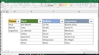 Excel Listas desplegables dependientes 2024 [upl. by Ifen113]