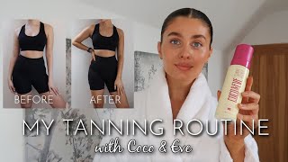 MY TANNING ROUTINE WITH COCO amp EVE  AmyBeth [upl. by Streeto649]