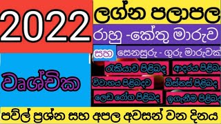 2022 LAGNA PALAPALA  වෘශ්චික ලග්නය [upl. by Lednem]