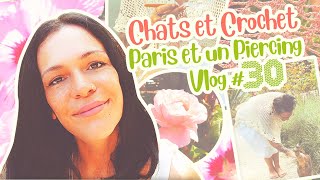 VLOG30 Crochet  Chats et Poncho  Balade Paris et Piercing [upl. by Edialeda788]