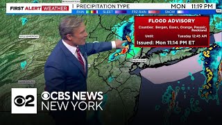 First Alert Weather Latenight flood advisories in NY amp NJ  52724 [upl. by Phares]