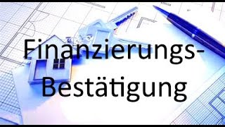 Die Finanzierungsbestätigung beim Immobilienkauf  von Herbert Herrmann HHImmobilien [upl. by Esilrac403]