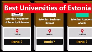 Best Universities of Estonia  Top 15 Universities Compared [upl. by Maretz]