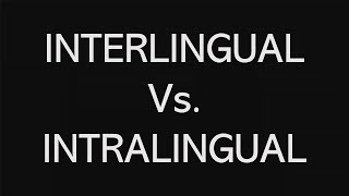 Interlingual Vs Intralingual Translation  3 Types of Translation According to Roman Jakobson [upl. by Rog755]