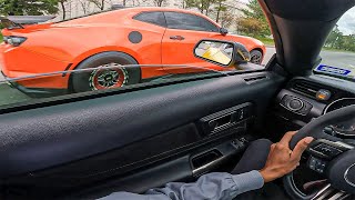 1000HP CAMARO ZL1 PULLS UP ON MY SHELBY GT350 POV DRIVE [upl. by Mendelson]