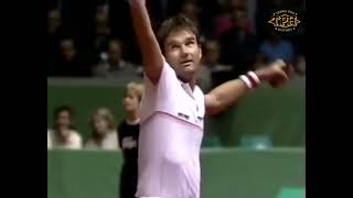 Davis Cup Final 1984 Mats Wilander Vs Jimmy Connors  Second Set [upl. by Nnahoj517]