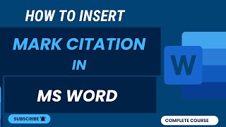 How To Insert Citation And Bibliography  Ms Word Full Course  Lecture No 45 [upl. by Esinert]