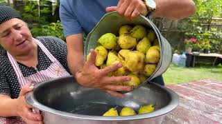 Birnen Kastanien Schlehen und Bohnenernte im Dorf KADINBUDU KOFTE WASSERMELONEMARMELADE KOCHEN [upl. by Lilah]