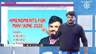 CA INTER DIRECT TAXES AMENDMENT PART 1 FOR MAY 20 BY CA CS CS VIJAY SARDA  VSMART ACADEMY [upl. by Fellner]