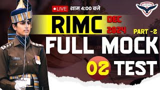 RIMC Full Mock Test  2  RIMC Online Coaching  RIMC PYQ 2024  RIMC Dec 2024 [upl. by Dami]