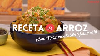 Receta de arroz amarillo con mariscos estilo Yakimeshi  Recetas con mariscos  Cocina Vital [upl. by Cattima]