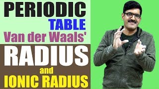 Periodic table van der Waals radius and Ionic radius [upl. by Peyton566]