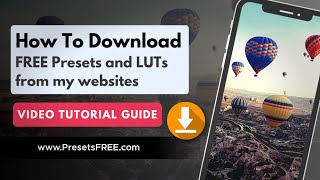 How To Get FREE Lightroom Presets amp Video LUTs From My Websites  Video Tutorial Guide [upl. by Hsivat958]