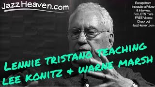 Lennie Tristano teaching Lee Konitz amp Warne Marsh  vs the Bird School [upl. by Ila175]