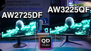 New QD OLED Alienware 32quot 4k 240hz Curved amp 27quot 360hz Flat Unveiled AW3225QF AW2725DF [upl. by Ym]