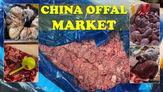 CHINA OFFAL MARKET  BRAINS LIVERS TRIPE AND MORE THAN YOU EXPECTED [upl. by Akenihs50]