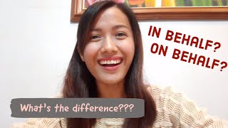 IN BEHALF or ON BEHALF 👩‍🏫 Whats the difference Grammar Checkpoint 📚 [upl. by Mikal]