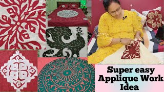 Easy process to start Applique Work with fabric cutting कपड़े पर एप्लिक वर्क कैसे शुरू करें easydiy [upl. by Vtehsta]